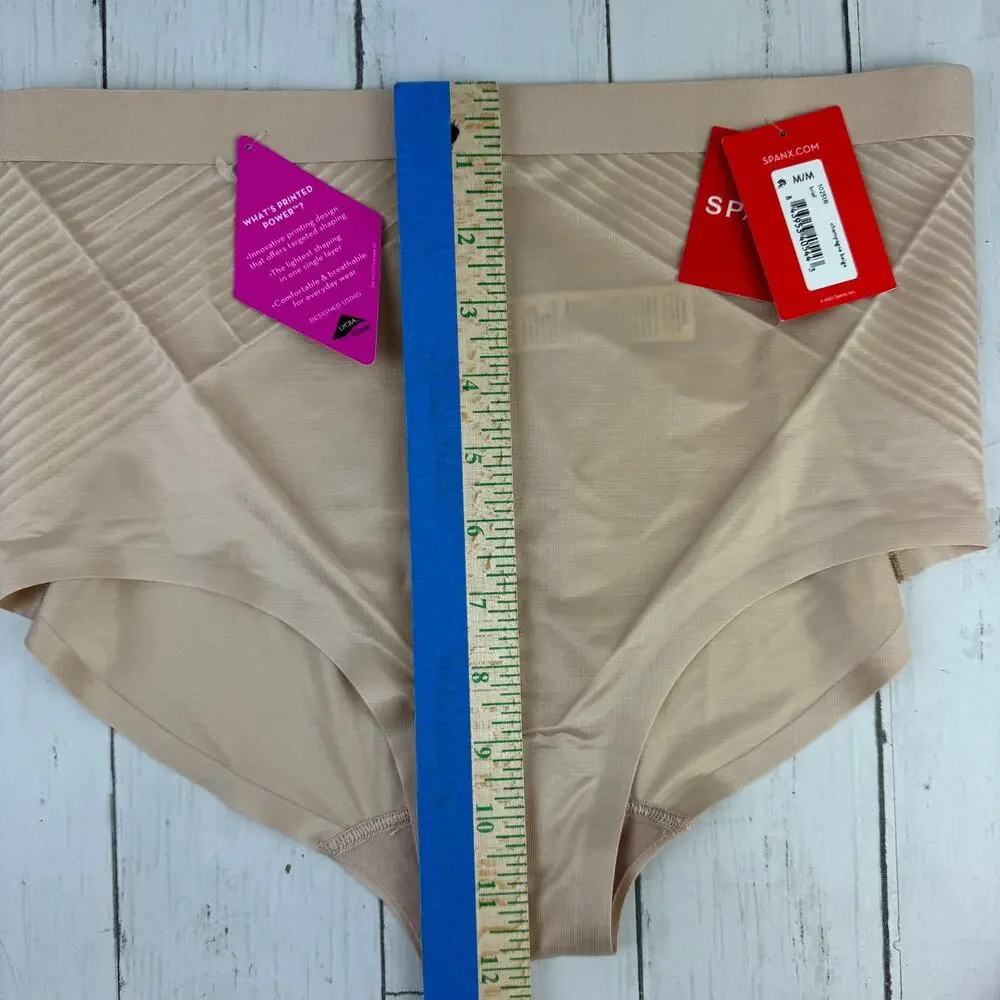 NWT Spanx Champagne Beige Invisible Shaping Brief Panty Size Medium